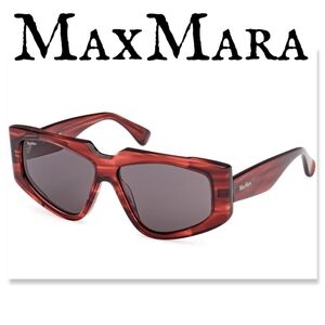 NWT Max Mara MM0125 GLIMPSE6 Sunglasses W/ Carry Case And Dust Cloth